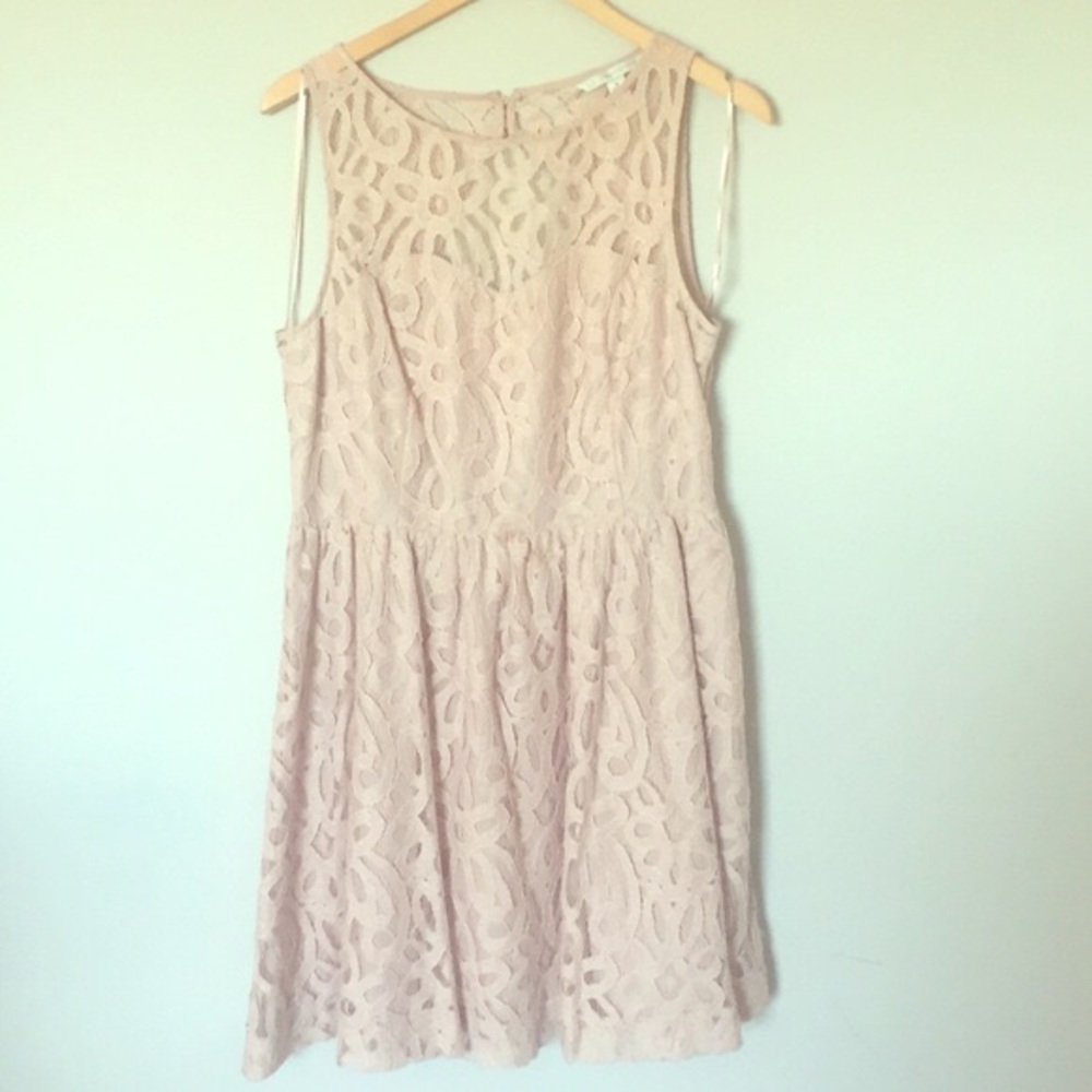 LC Lauren Conrad blush lace dress